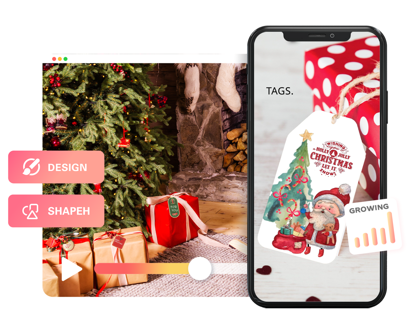 Mga Custom na Tag ng Regalo sa Pasko Online